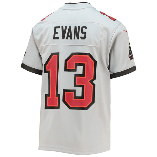 TB.Buccaneers #13 Mike Evans Gray Inverted Team Game Jersey Stitched American Football Jerseys - Main View