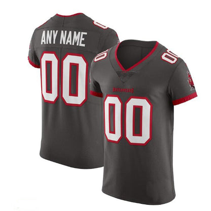 Custom TB.Buccaneers Pewter Vapor Untouchable Elite Alternate Jersey Stitched Jersey American Football Jerseys - Main View
