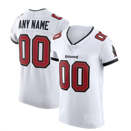 Custom TB.Buccaneers White Vapor Elite Jersey Stitched Jersey American Football Jerseys - Main View