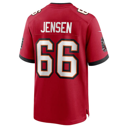 TB.Buccaneers #66 Ryan Jensen Red Game Jersey Stitched American Football Jerseys - Main View