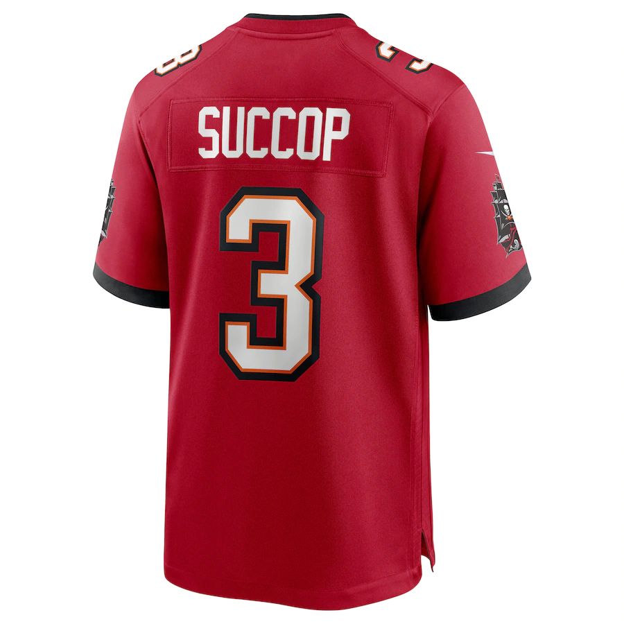 TB.Buccaneers #3 Ryan Succop Red Team Game Jersey Stitched American Football Jerseys - Main View