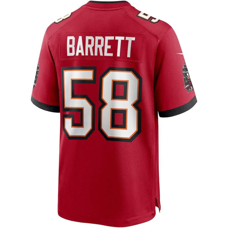 TB.Buccaneers #58 Shaquil Barrett Red Game Jersey Stitched American Football Jerseys - Main View