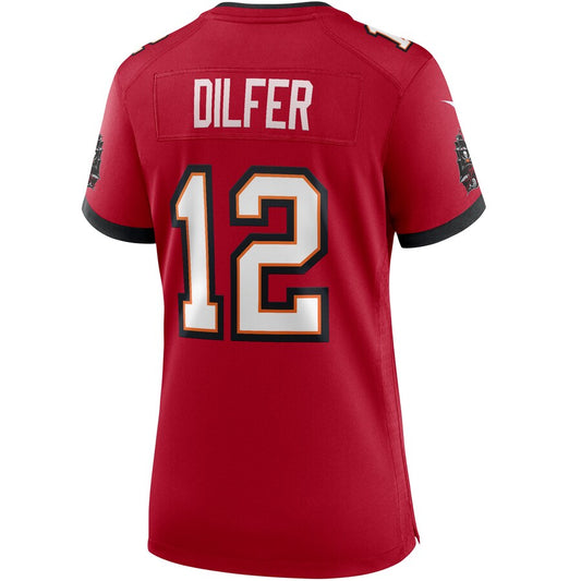 TB.Buccaneers #12 Trent Dilfer Red Game Retired Player Jersey Stitched American Football Jerseys - Main View