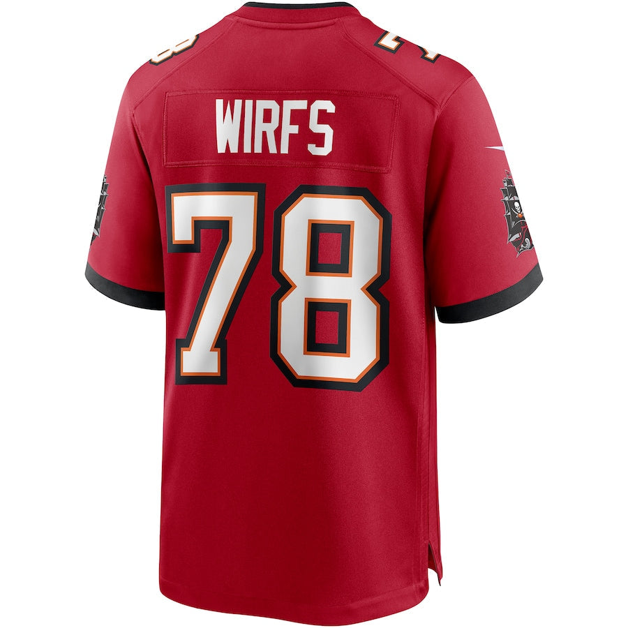 TB.Buccaneers #78 Tristan Wirfs Red Player Game Jersey Stitched American Football Jerseys - Main View