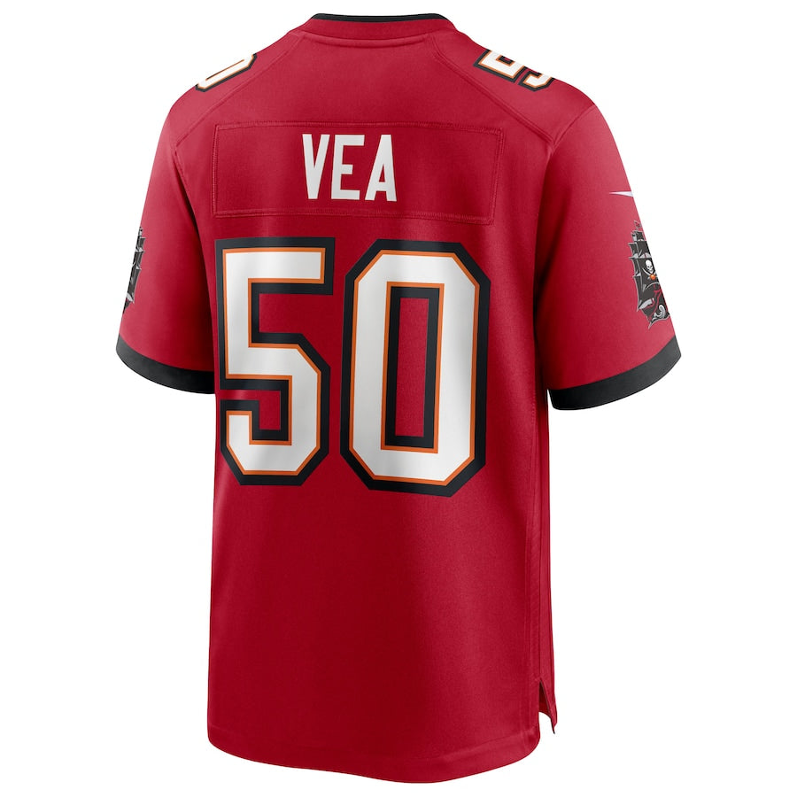 TB.Buccaneers #50 Vita Vea Red Game Jersey Stitched American Football Jerseys - Main View