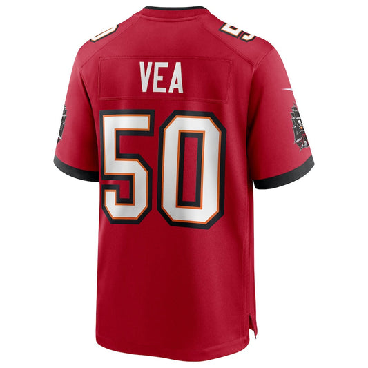 TB.Buccaneers #50 Vita Vea Red Game Jersey Stitched American Football Jerseys - Main View