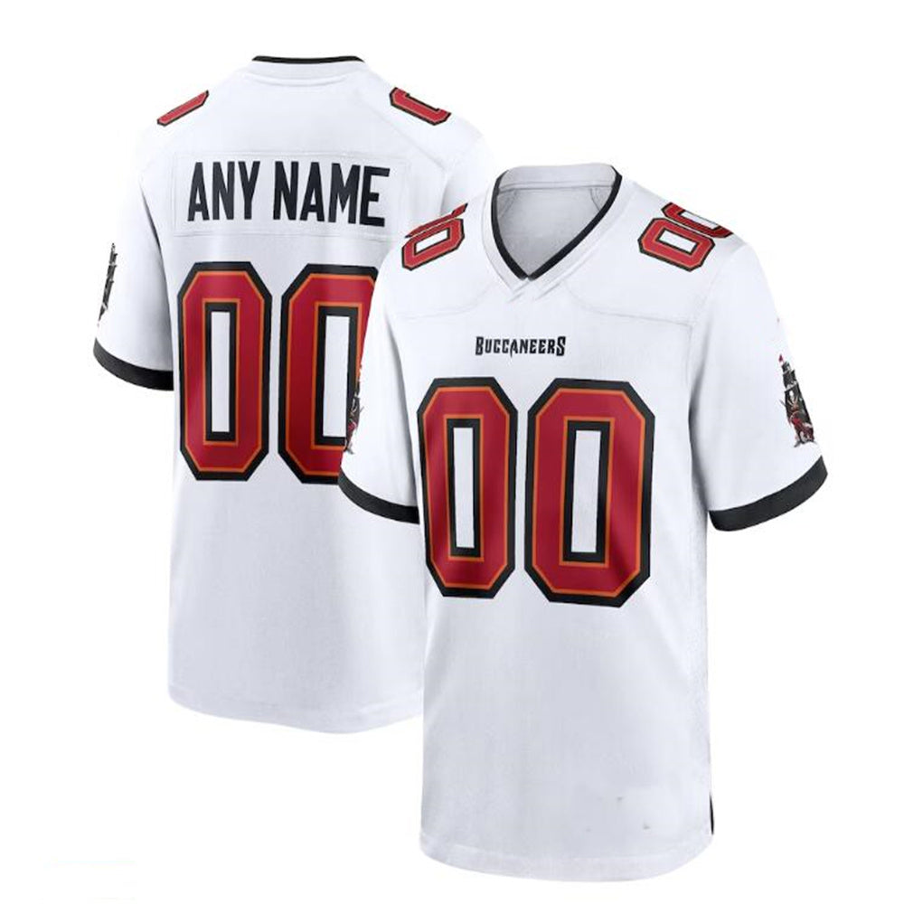 Custom TB.Buccaneers White Game Jersey Stitched Jersey American Football Jerseys - Main View