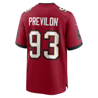 TB.Buccaneers #93 Willington Previlon Red Game Player Jersey Stitched American Football Jerseys - Main View