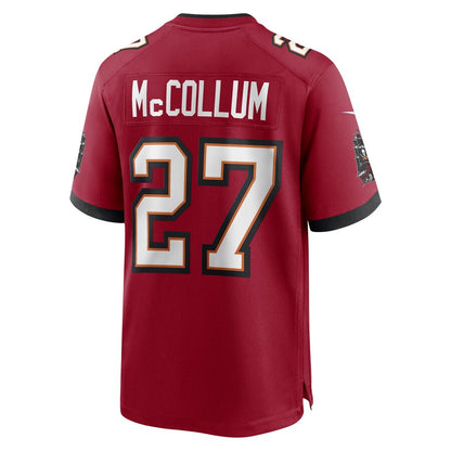 TB.Buccaneers #27 Zyon McCollum Red Game Player Jersey Stitched American Football Jerseys - Main View