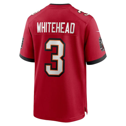 TB.Buccaneers #3 Jordan Whitehead Game Jersey - Red American Football Jerseys - Main View