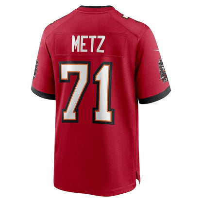 TB.Buccaneers #71 Lorenz Metz Game Jersey - Red American Football Jersey - Main View