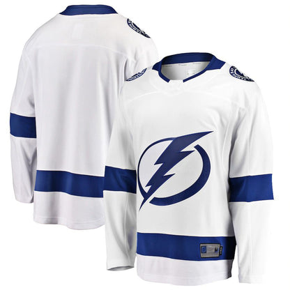 TB.Lightning Fanatics Branded Breakaway Away Jersey  White Stitched American Hockey Jerseys - Main View