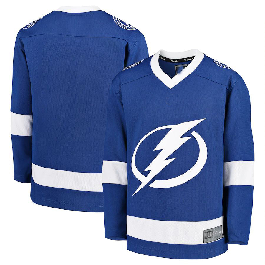 TB.Lightning Fanatics Branded Home Replica Blank Jersey Blue Stitched American Hockey Jerseys - Main View
