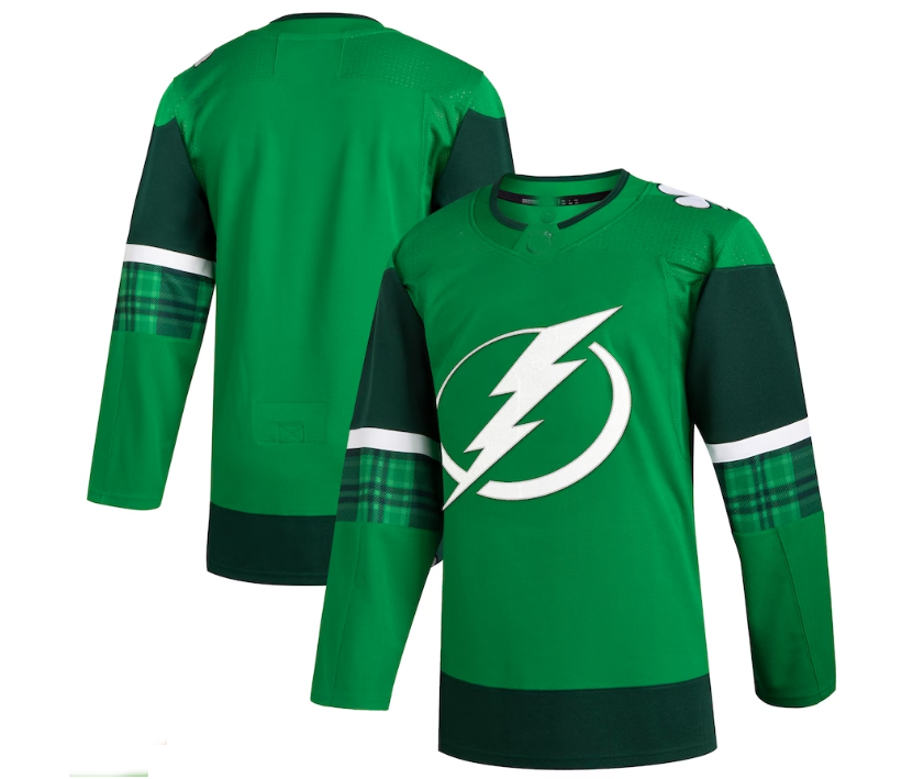 TB.Lightning 2023 St. Patrick's Day Primegreen Authentic Jersey - Kelly Green Stitched American Hockey Jerseys - Main View