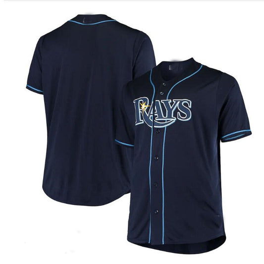 Tampa Bay Rays Big & Tall Replica Alternate Team Jersey - Navy Baseball Jerseys - Main View