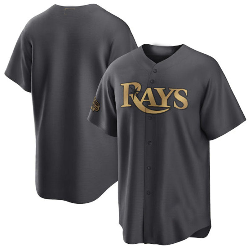 Tampa Bay Rays Blank Charcoal 2022 All-Star Cool Base Stitched Baseball Jerseys - Main View