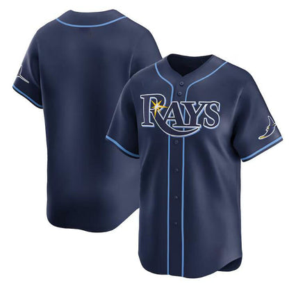 Tampa Bay Rays Blank Navy Away Limited Stitched Baseball Jersey - Main View