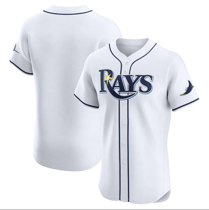 Tampa Bay Rays Home Elite Jersey - White Stitched Baseball Jersey - Main View