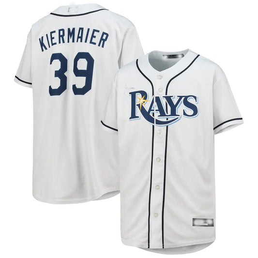 Tampa Bay Rays #39 Kevin Kiermaier White Home Replica Player Jersey Baseball Jerseys - Main View