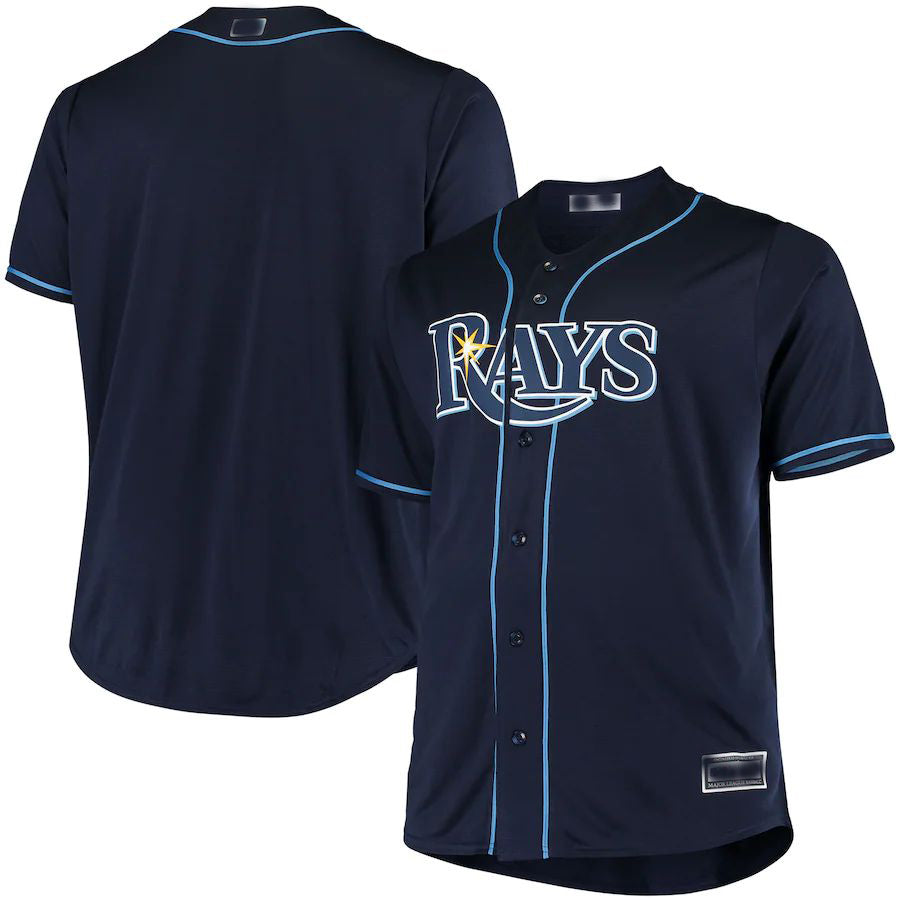 Tampa Bay Rays Navy Big & Tall Replica Alternate Team Jersey Baseball Jerseys - Main View