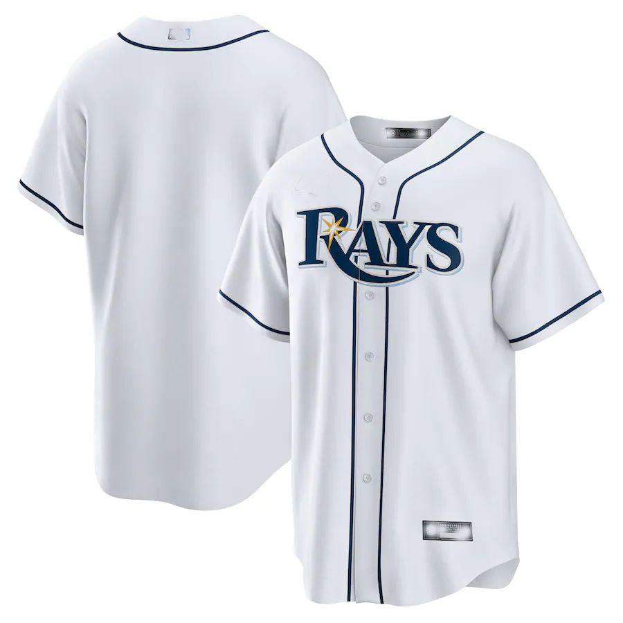 Tampa Bay Rays White Home Blank Replica Jersey Baseball Jerseys - Main View