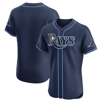 Tampa Bay Rays Road Elite Jersey - Navy Stitched Baseball Jersey - Main View