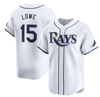 Tampa Bay Rays #15 Josh Lowe White Home Limited Stitched Baseball Jersey - Main View