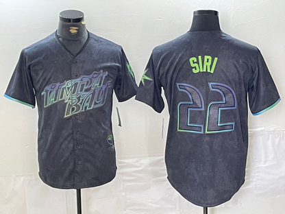Tampa Bay Rays #22 Jose Siri Charcoal 2024 City Connect Limited Stitched Baseball Jersey - Main View