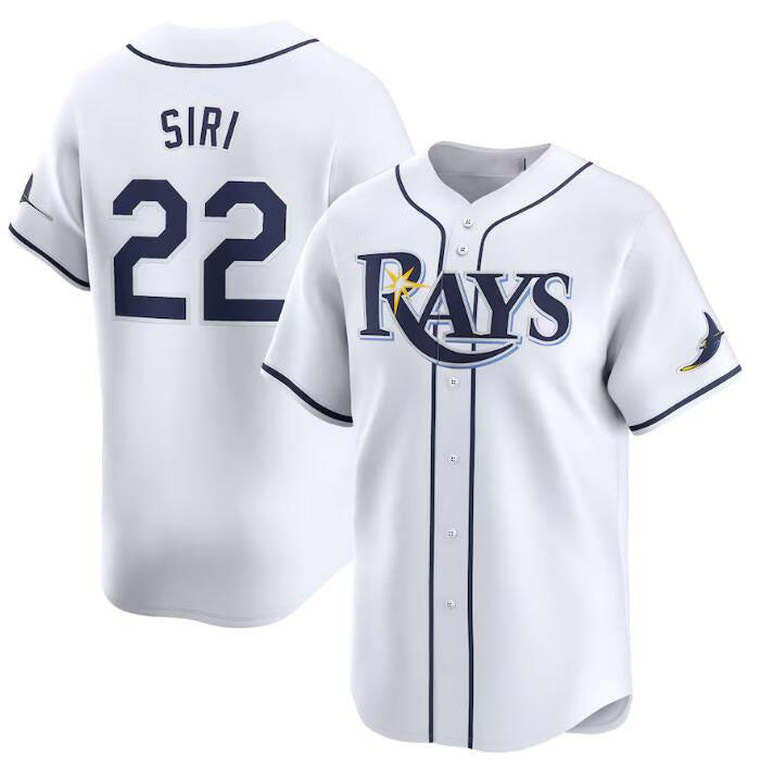 Tampa Bay Rays #22 Jose Siri White Home Limited Stitched Baseball Jersey - Main View