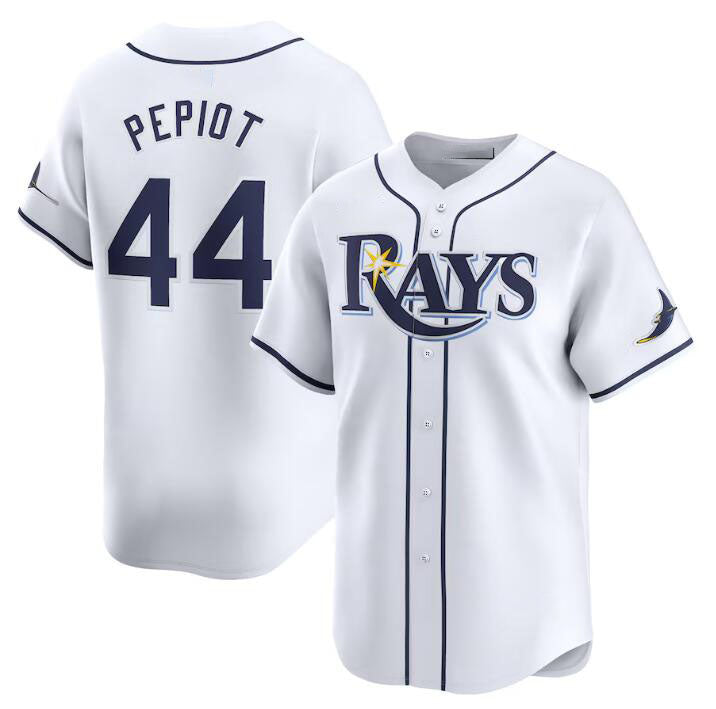 Tampa Bay Rays #44 Ryan Pepiot White Home Limited Stitched Baseball Jersey - Main View
