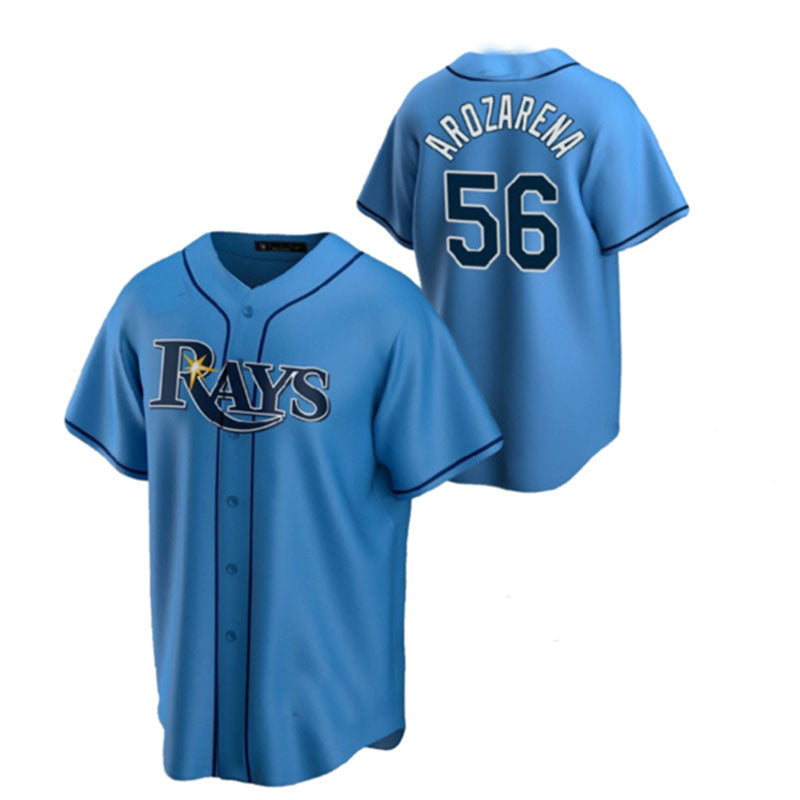 Tampa Bay Rays #56 Randy Arozarena Blue Cool Base Stitched Baseball Jerseys - Main View