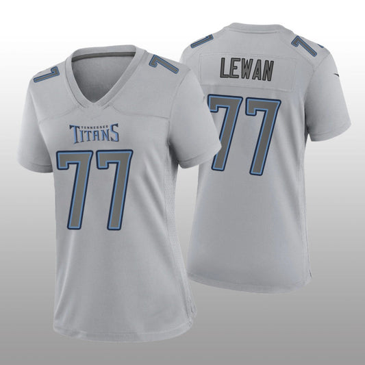 T.Titans #77 Taylor Lewan  Gray Atmosphere Game Jersey Stitched American Football Jerseys - Main View