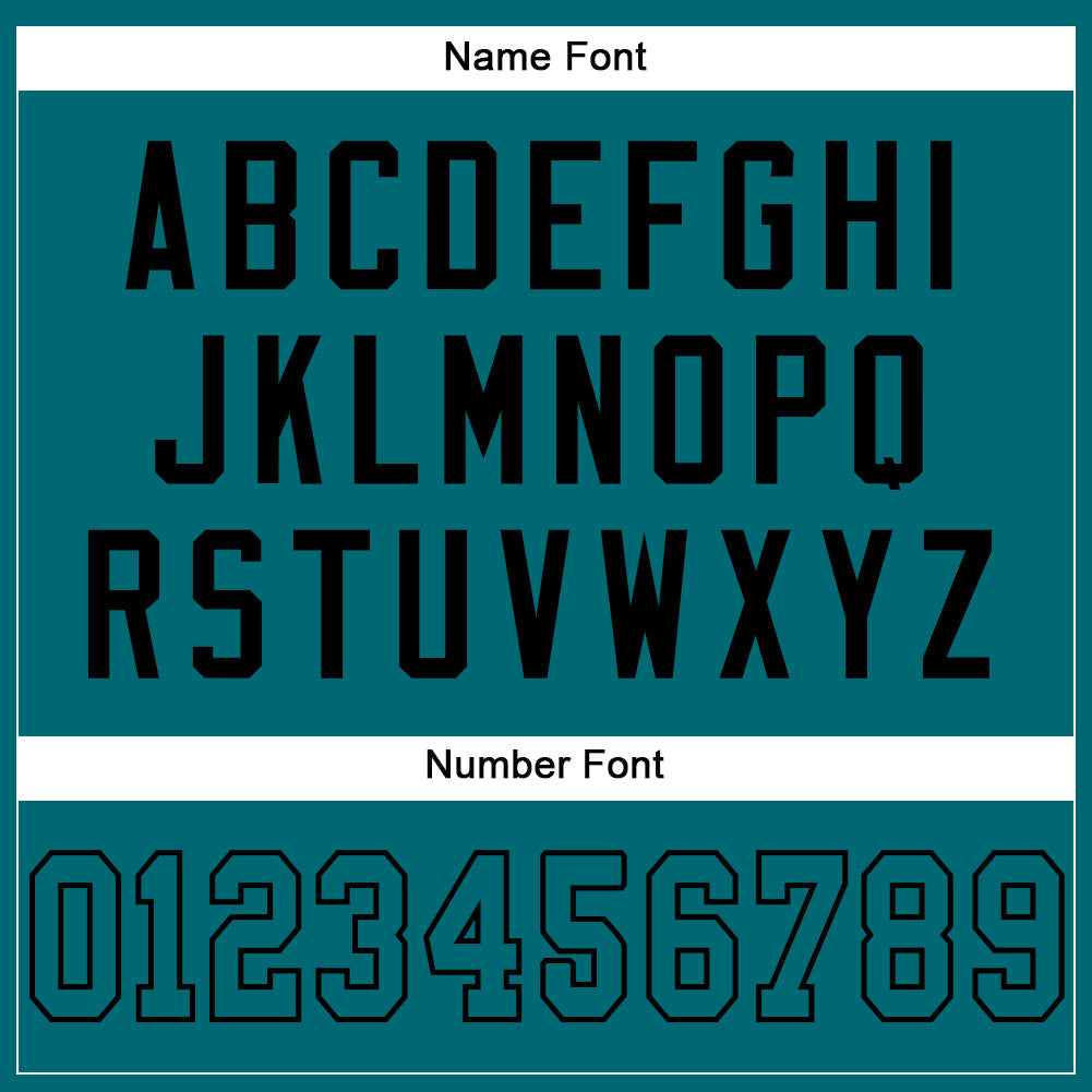 Custom Teal Teal-Black Mesh Authentic Football Jersey view 4