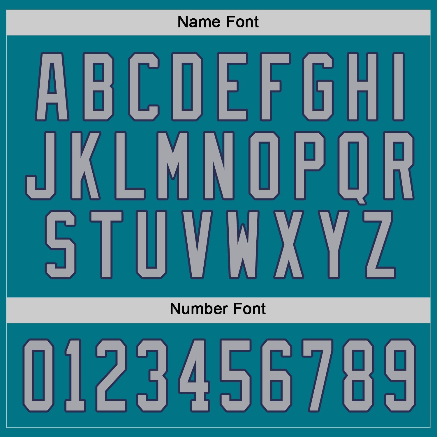 Custom Teal Gray-Navy Hockey Jersey view 4