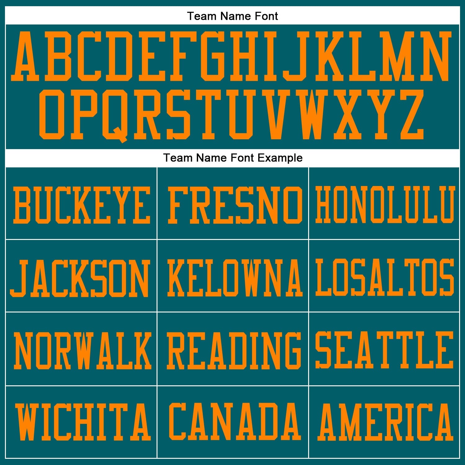 Custom Teal Bay Orange Mesh Authentic Football Jersey view 3