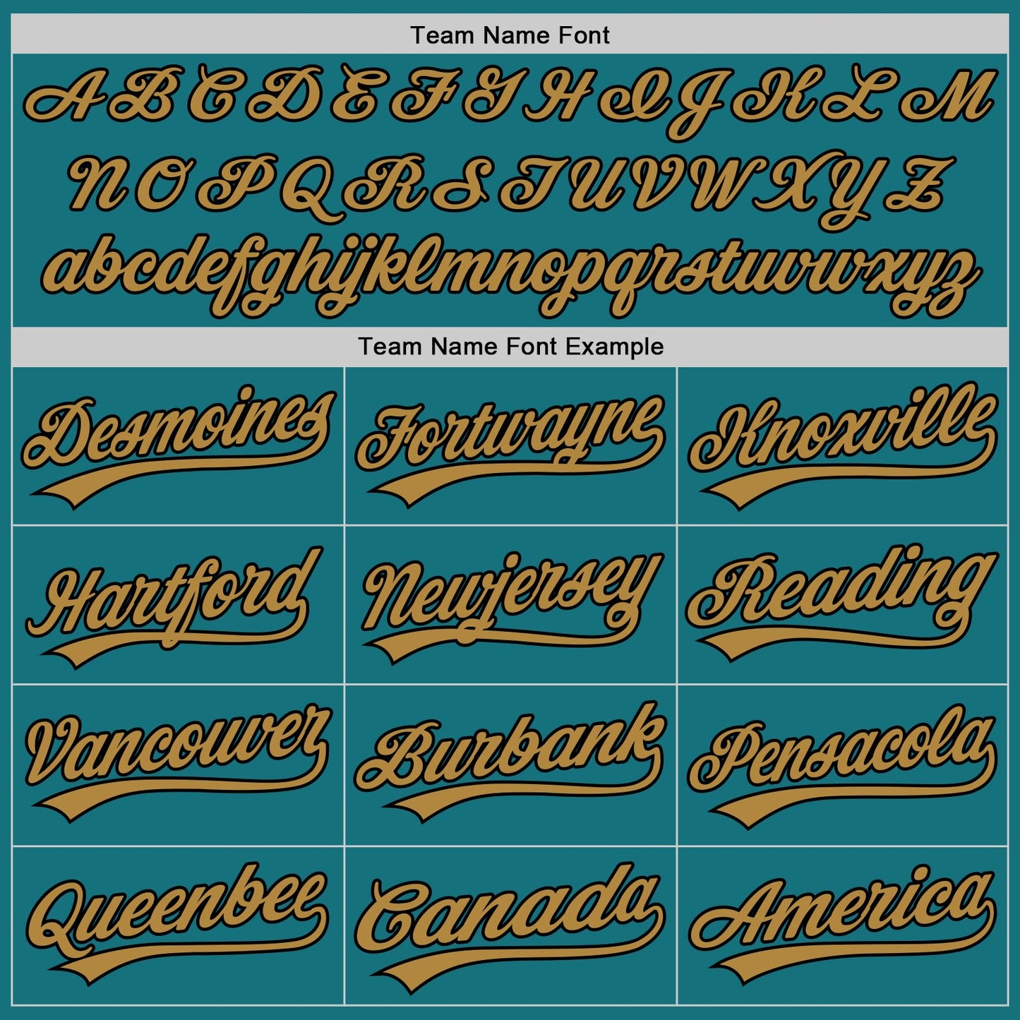 Custom Teal Black-Old Gold Authentic Baseball Jersey view 4