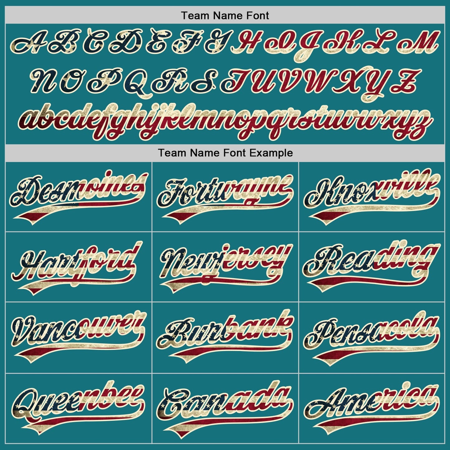 Custom Teal Vintage USA Flag-Cream Authentic Baseball Jersey view 4