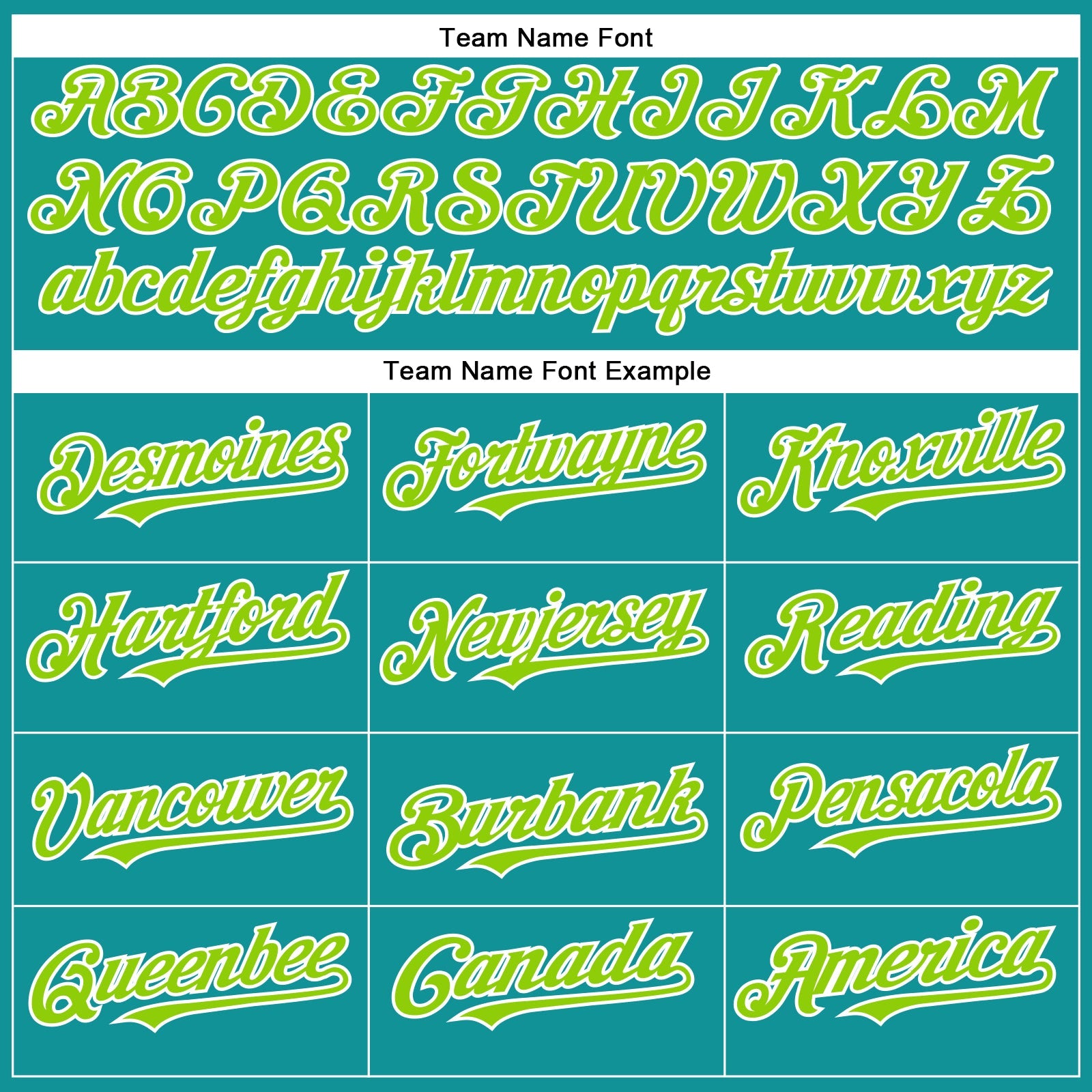 Custom Teal Neon Green-White Authentic Baseball Jersey view 4