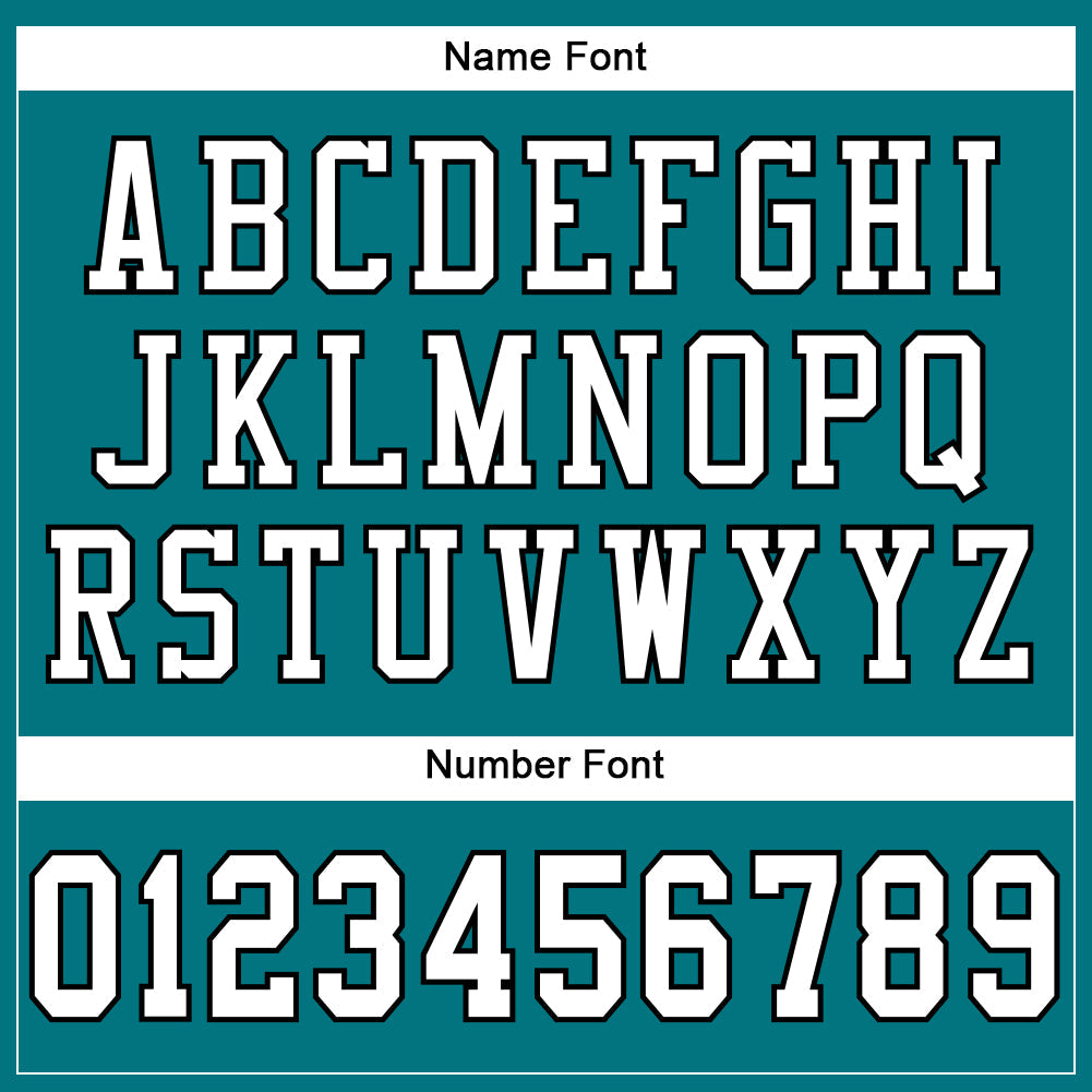 Custom Teal White-Black Mesh Authentic Football Jersey view 4