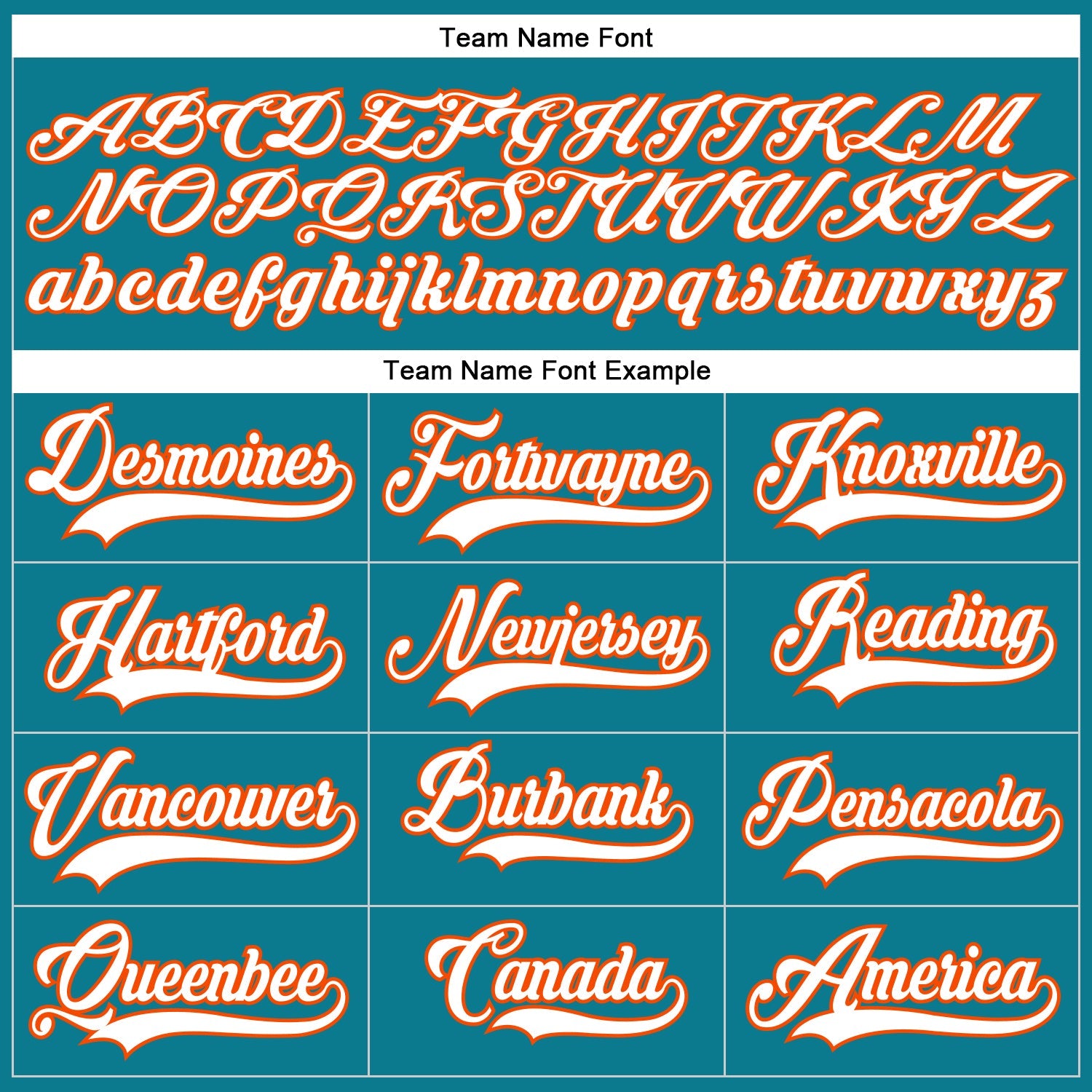 Custom Teal White-Orange Hockey Lace Neck Jersey view 4