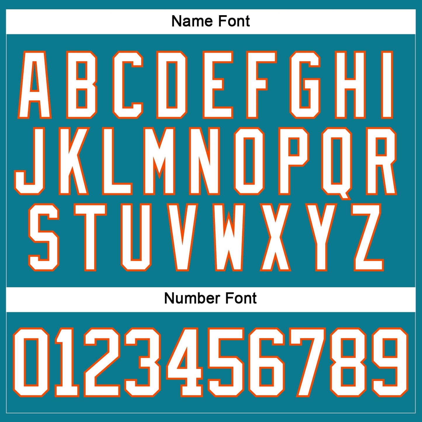 Custom Teal White-Orange Hockey Lace Neck Jersey view 5