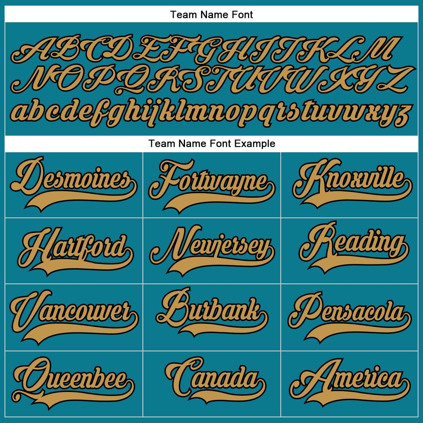Custom Teal Old Gold-Black Hockey Lace Neck Jersey view 4