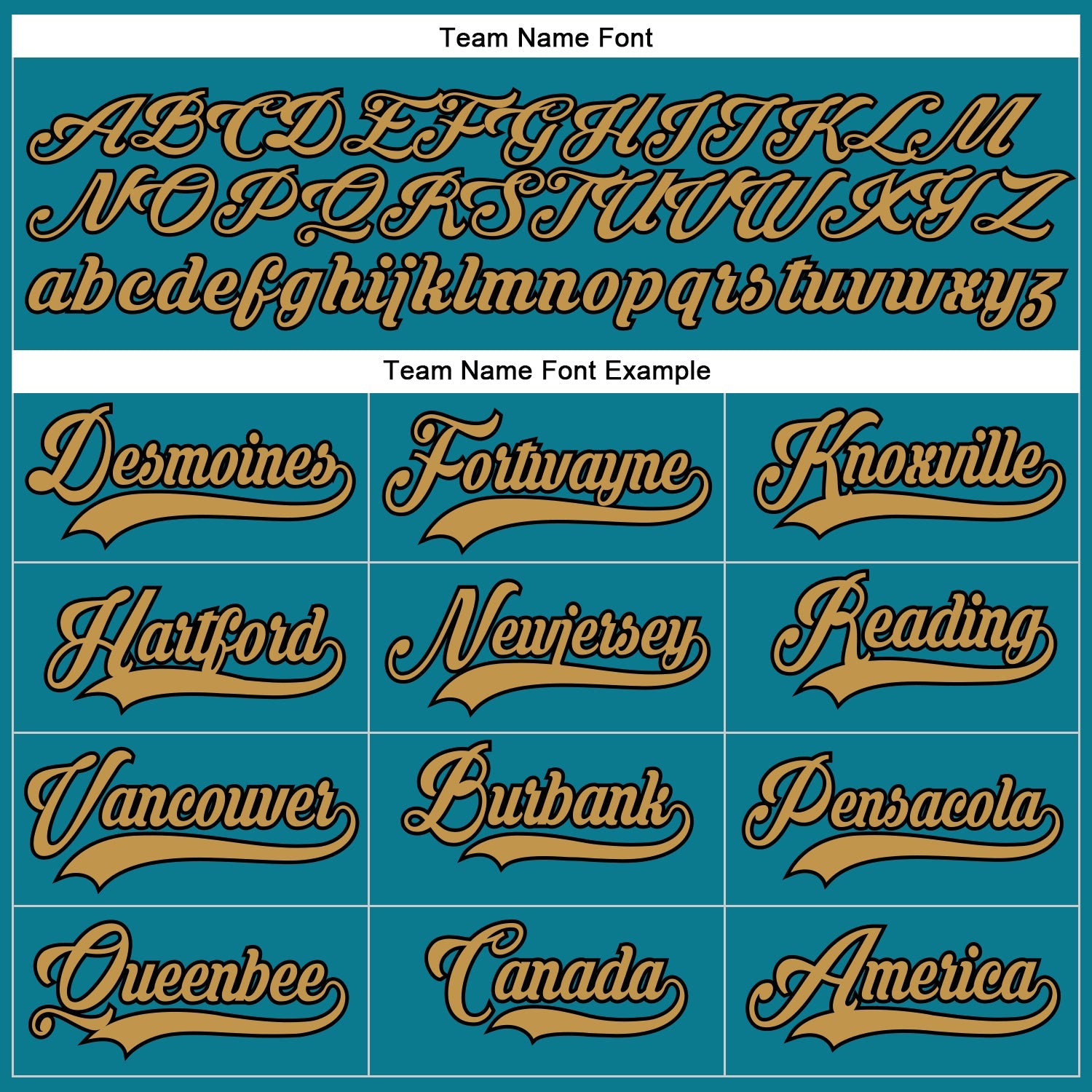 Custom Teal Old Gold-Black Hockey Lace Neck Jersey view 4