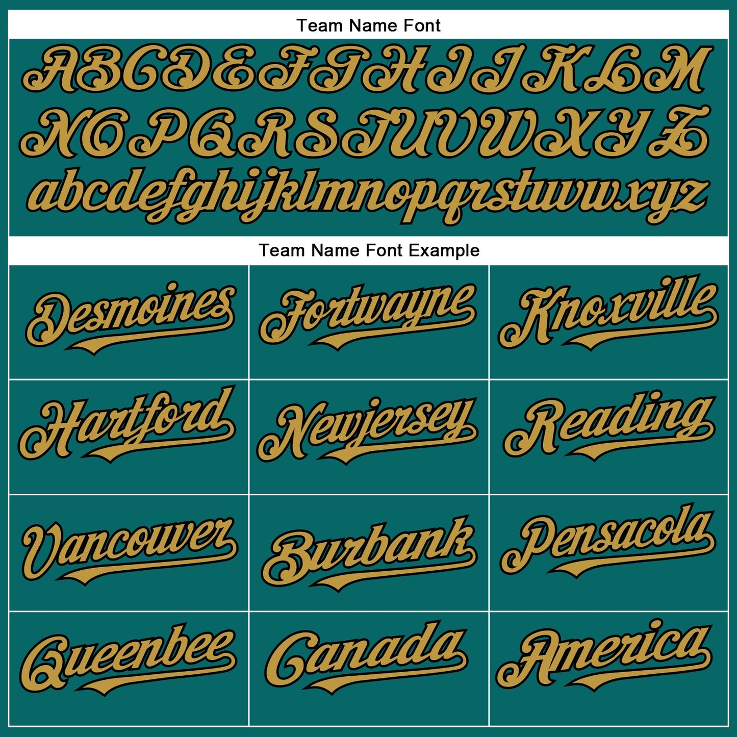 Custom Teal Old Gold-Black Authentic Baseball Jersey view 4