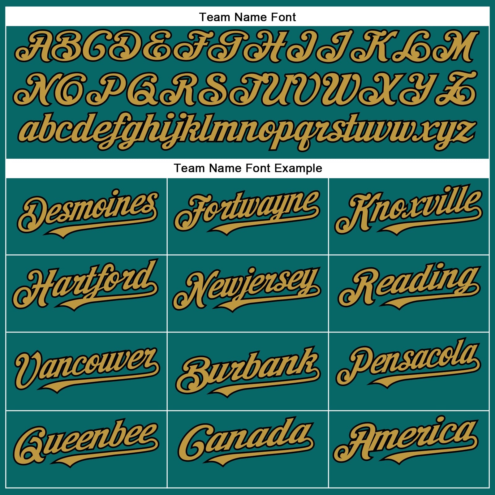 Custom Teal Old Gold-Black Authentic Baseball Jersey view 4