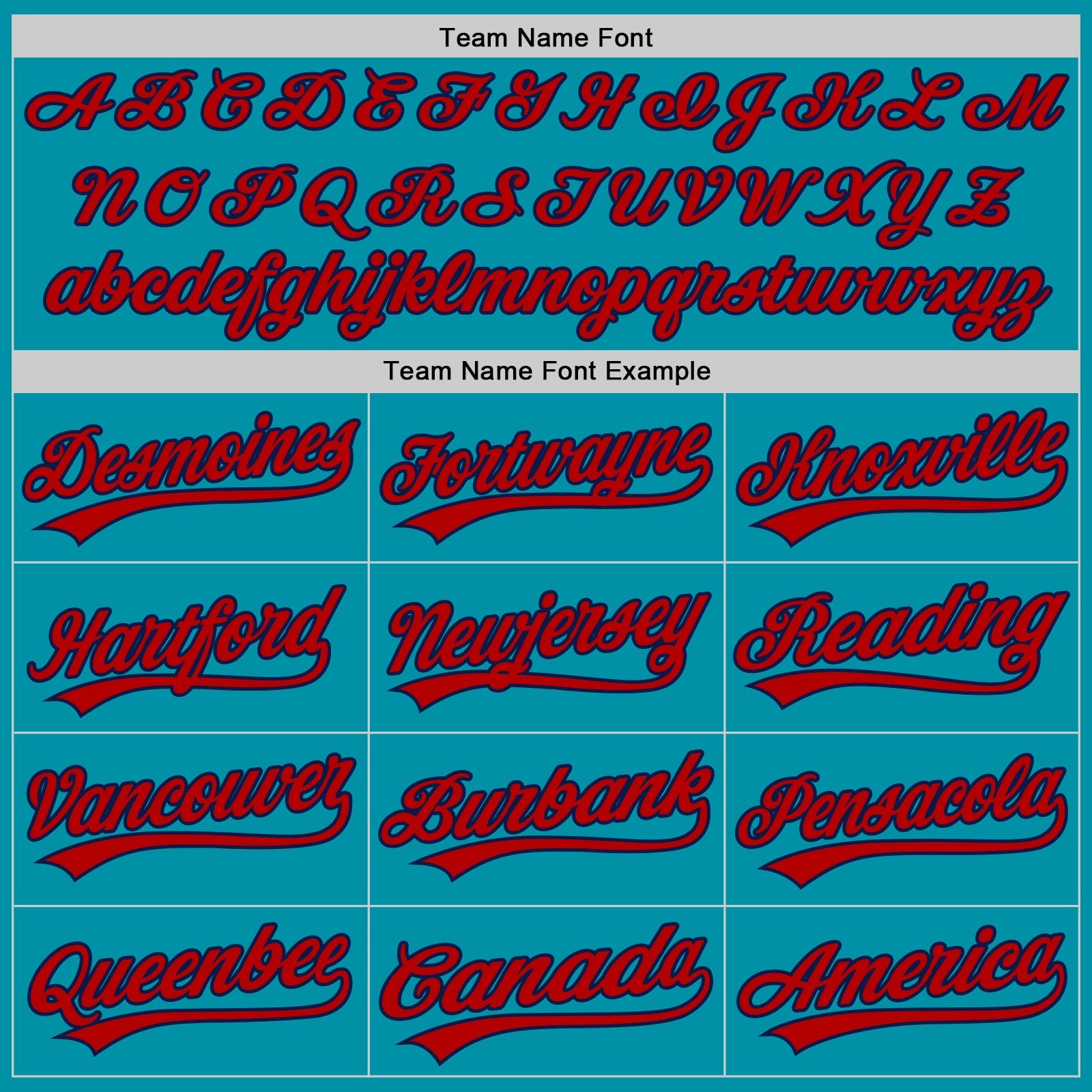 Custom Teal Red-Navy Authentic Throwback Baseball Jersey view 4