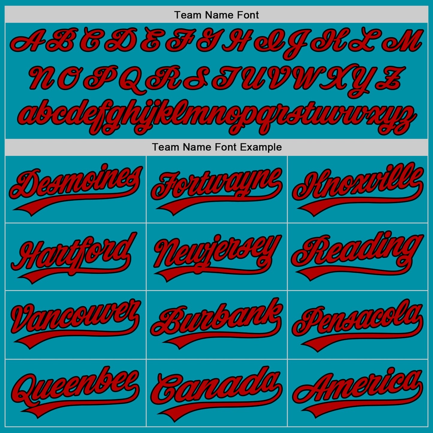 Custom Teal Red-Black Authentic Throwback Baseball Jersey view 4