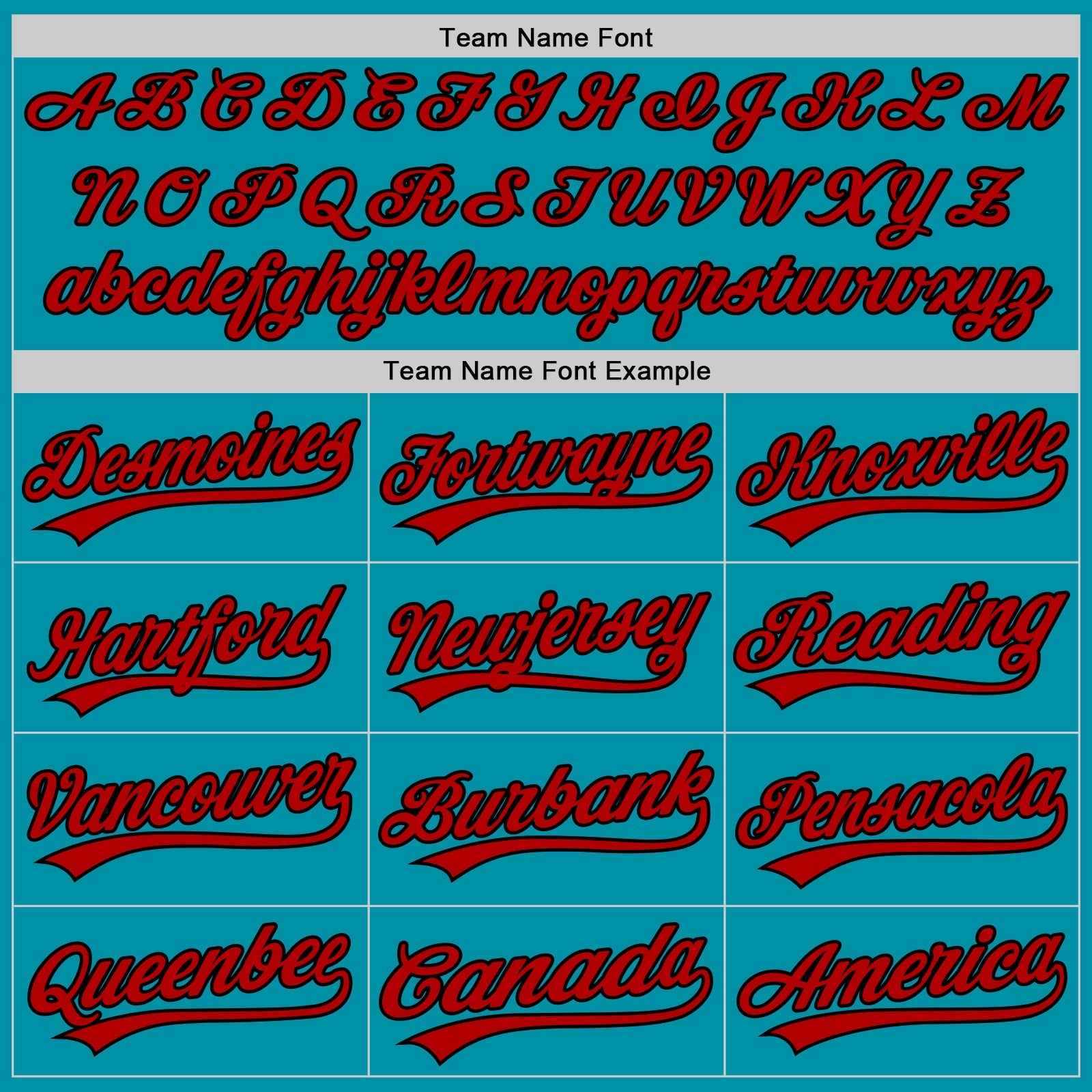 Custom Teal Red-Black Authentic Throwback Baseball Jersey view 4