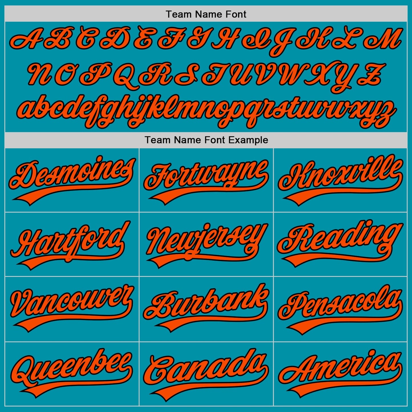 Custom Teal Orange-Black Authentic Throwback Baseball Jersey view 4