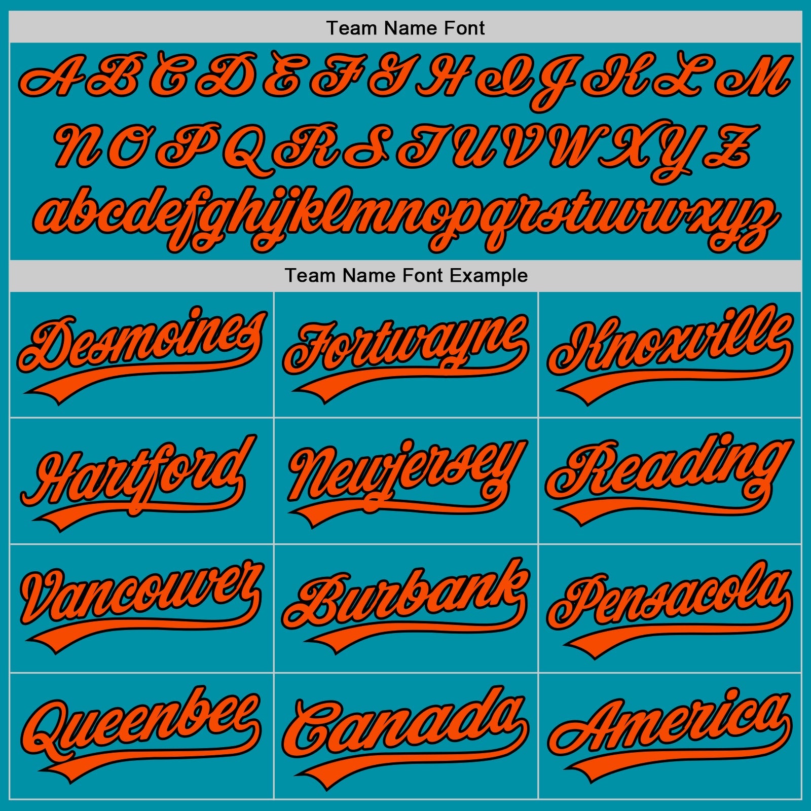 Custom Teal Orange-Black Authentic Throwback Baseball Jersey view 4